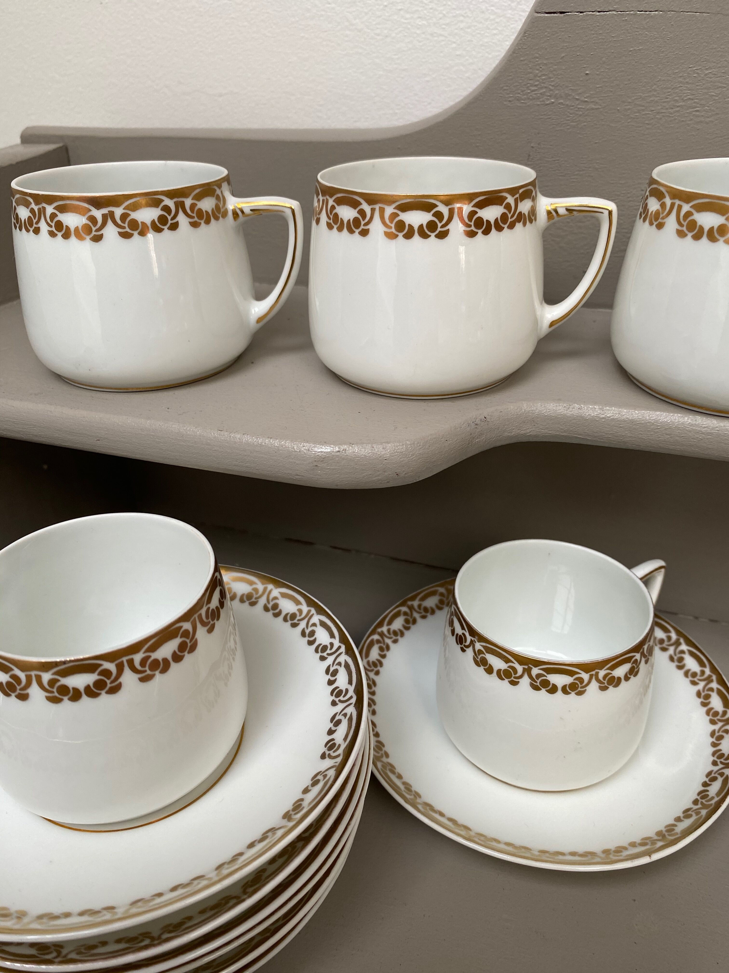 Hermann Ohme Silesia porcelain cup service