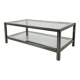 Vintage Glass & Metal Coffee Table