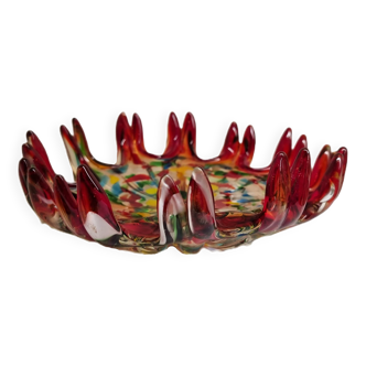 Mouth Blown Murano Fruit Bowl, 1980s