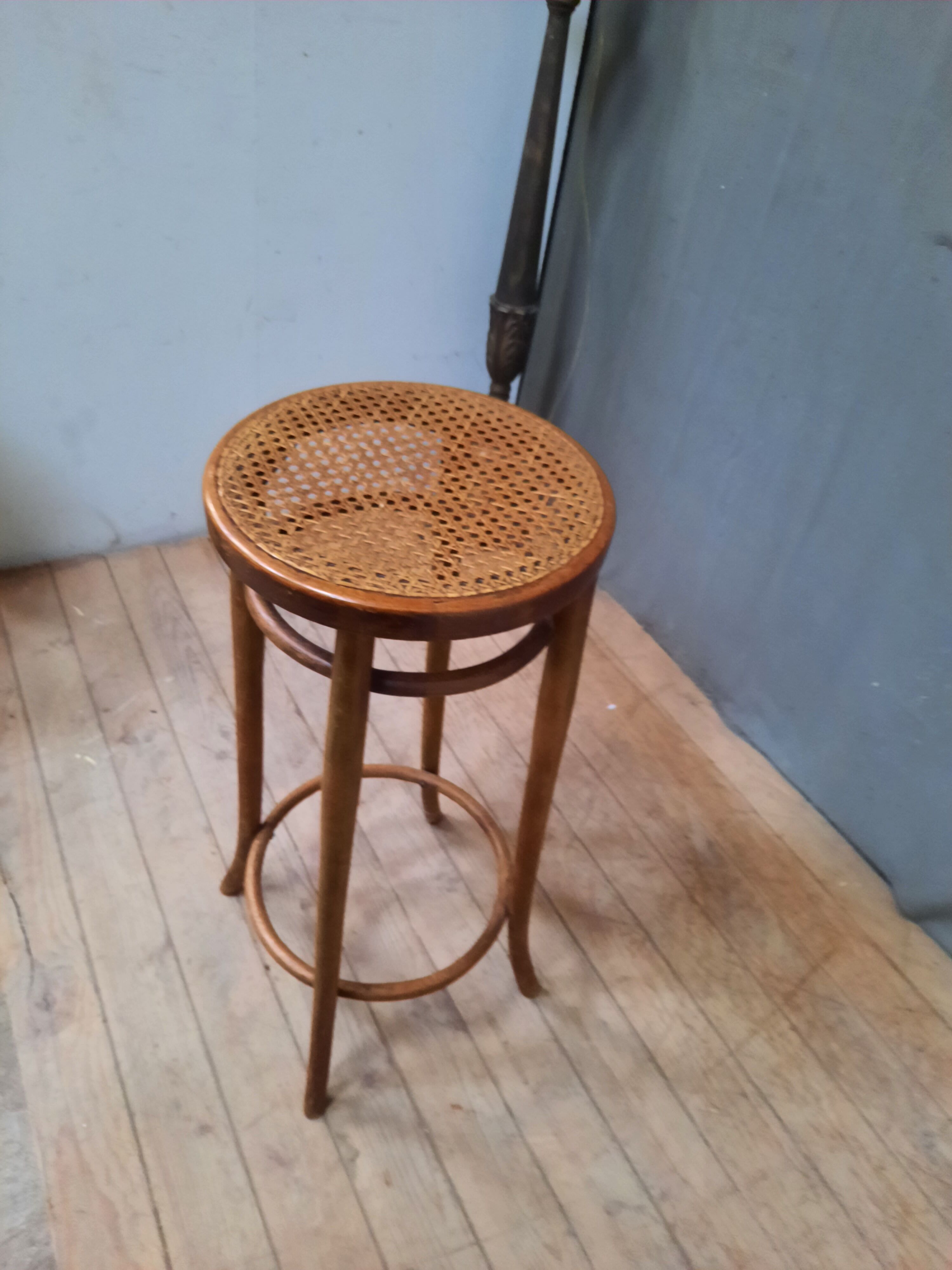 High bent wooden stool