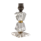 Bedside lamp foot in cut crystal