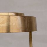Brass and Leather Swedish Mid-Century Table Lamp