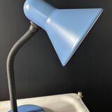 Lampe de bureau vintage en métal bleu