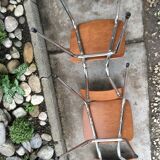 Vintage chrome and leatherette chairs