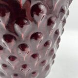 Burgundy ceramic planter