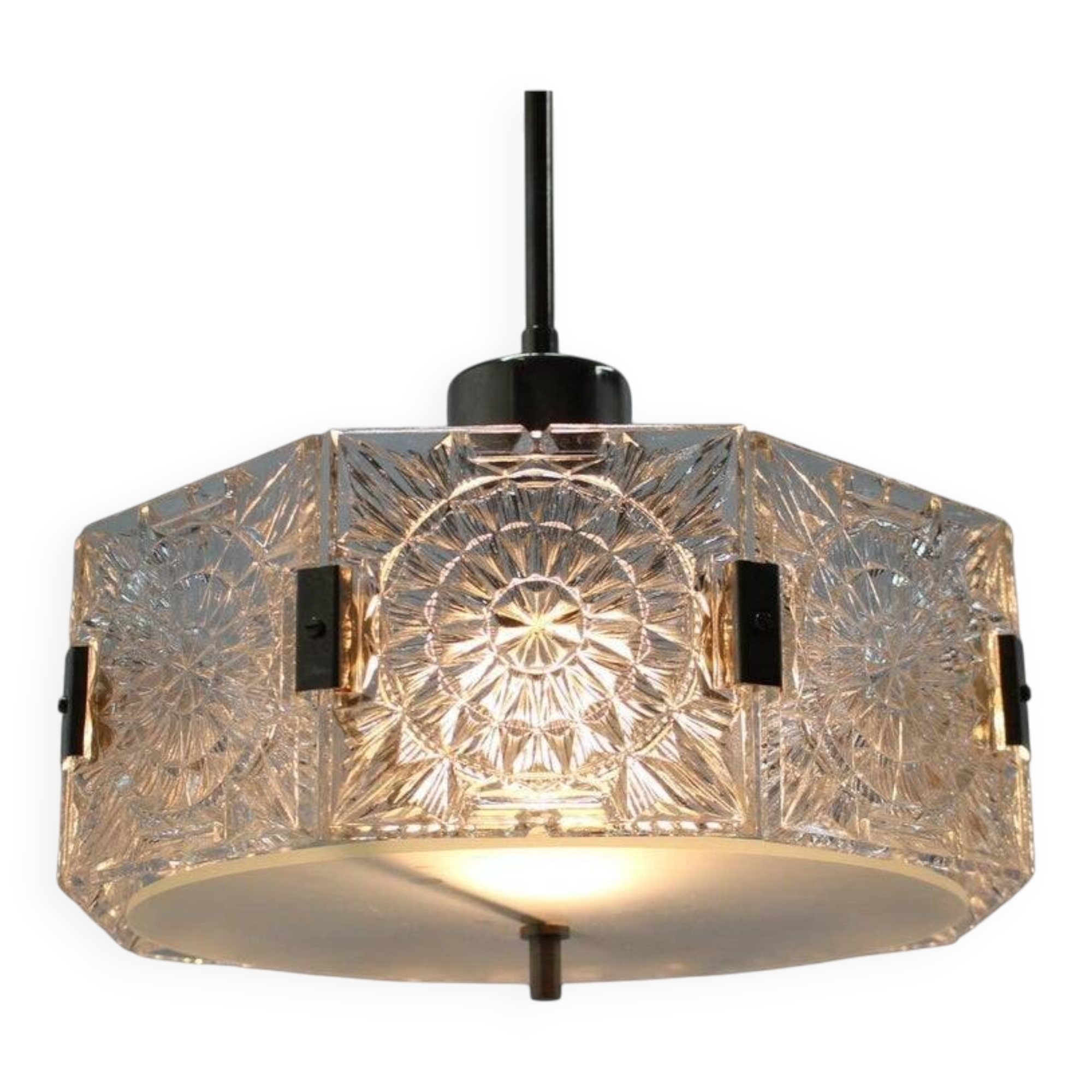 Design mid-century glass pendant by Kamenicky Senov, 1970s, up to six pieces