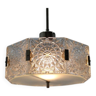 Design mid-century glass pendant by Kamenicky Senov, 1970s, up to six pieces