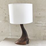 Lamp free form in 1950 olive wood s