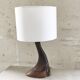 Lampe forme libre en bois d’olivier de 1950s