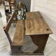 Double wooden school desk, 19th century