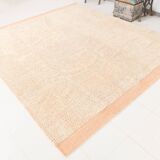 8x10 Pale Orange Beige Handmade Vintage Oushak Rug