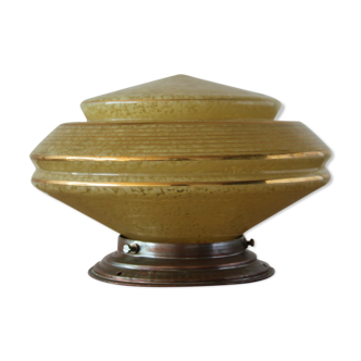 Ceiling lamp to pose art deco glass clichy