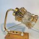 Vintage Bedside Table Lamp: Mid-Century Glass Light, Yugoslavia 1970s