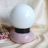 Ball lamp, ceramic and opaline ball lamp, mood and living room lamp
