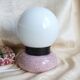 Ball lamp, ceramic and opaline ball lamp, mood and living room lamp