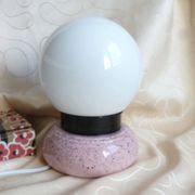 Ball lamp, ceramic and opaline ball lamp, mood and living room lamp