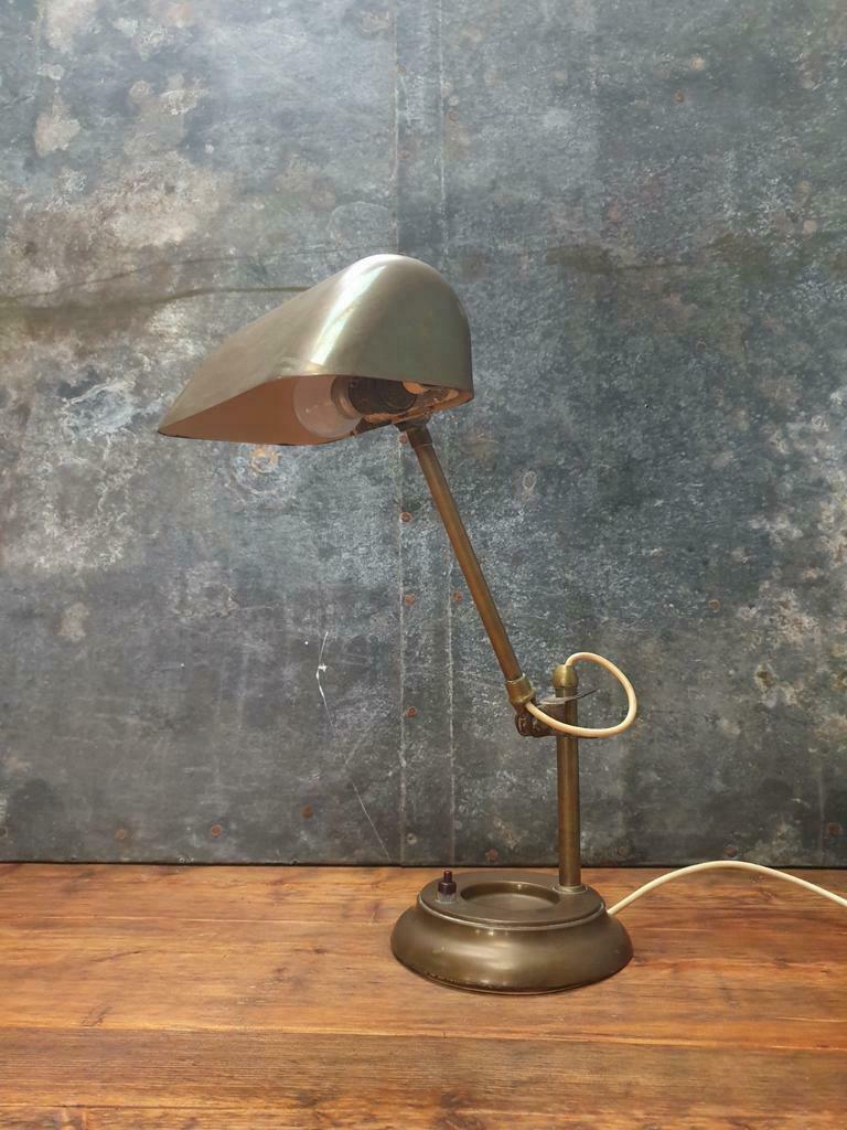 Antique brass desk lamp