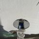 Silver-plated metal candlestick signed Alessandro Albrizzi 1970