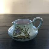 Vallauris pitcher with thistle decoration