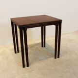 Danish set dark Oak Nesting Tables by E. W. Bach for Møbelfabrikken Toften, 1960s