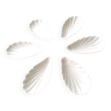 6 Pillivuyt white porcelain avocado bowls