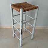 Antique stool high mulched