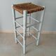 Tabouret ancien haut paillé
