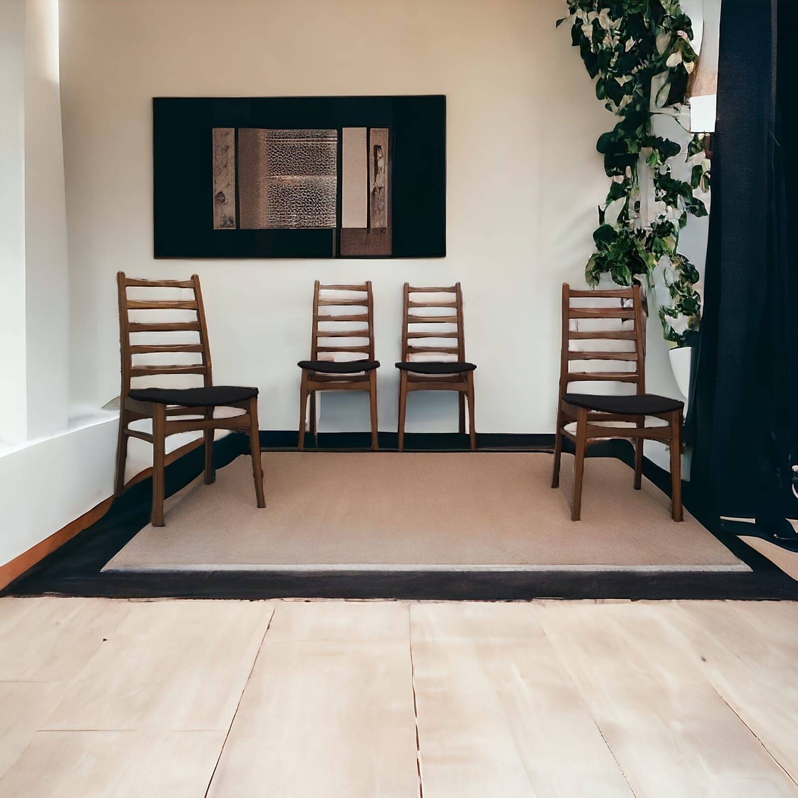 Vier Mid Century stoelen