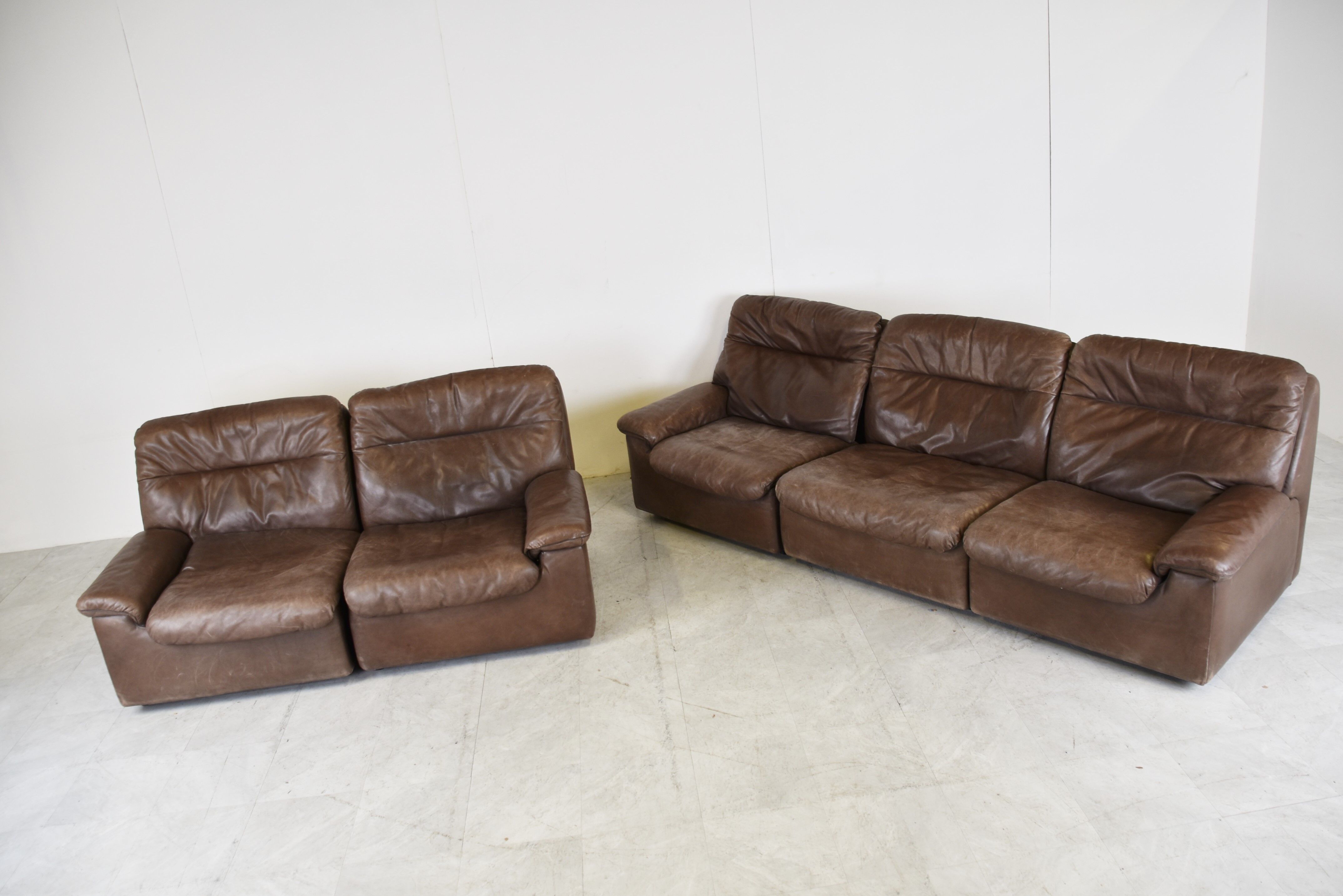 Vintage modular sofa set by De Sede, 1970s