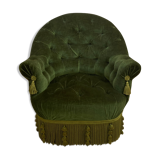 Velvet toad armchair