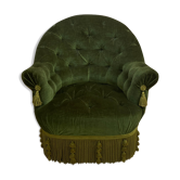 Velvet toad armchair