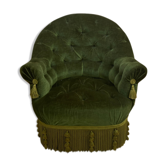 Velvet toad armchair