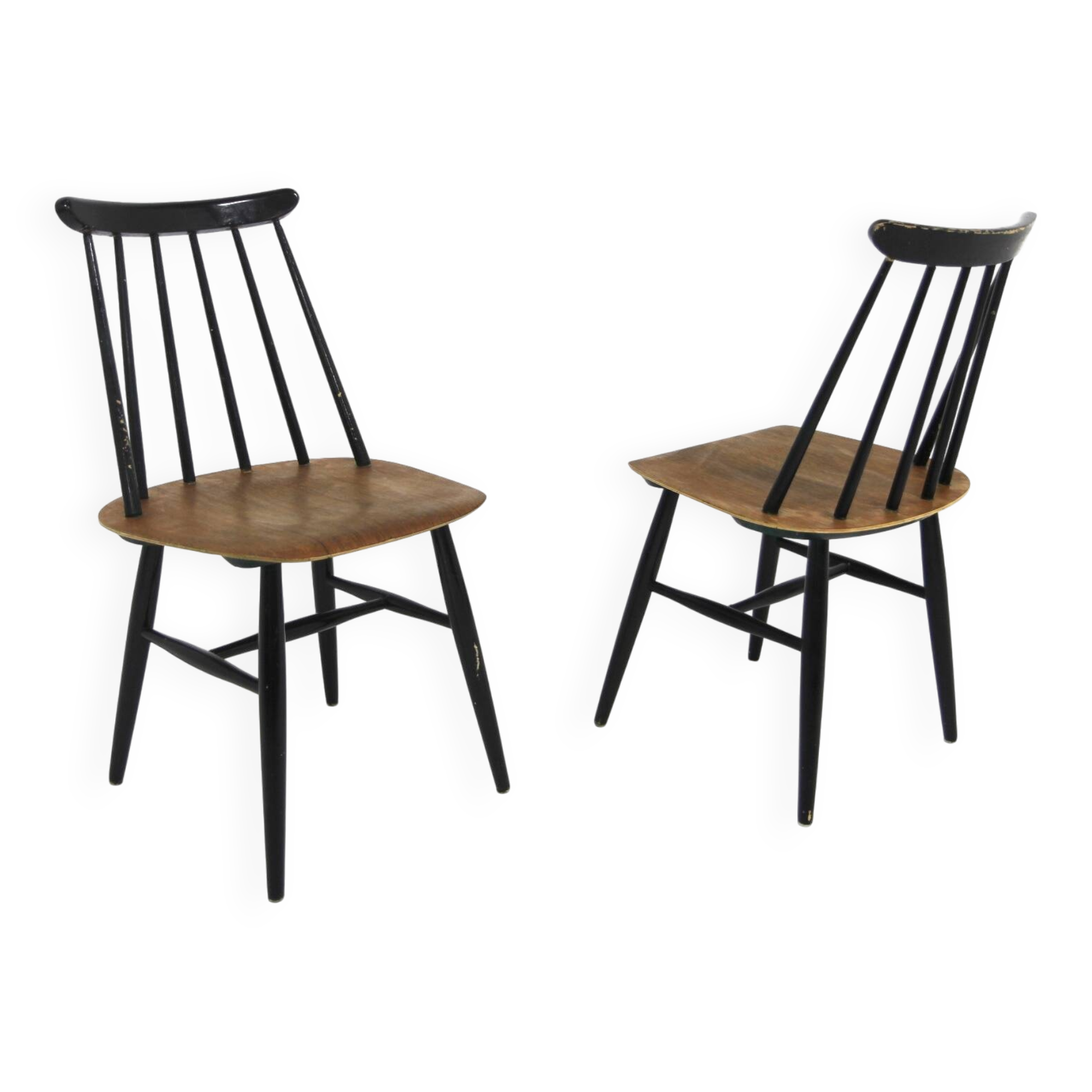 Set of 2 Scandinavian "Fanett" chairs by Ilmari Tapiovaara, Sweden, 1960