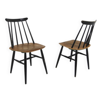 Set of 2 Scandinavian "Fanett" chairs by Ilmari Tapiovaara, Sweden, 1960