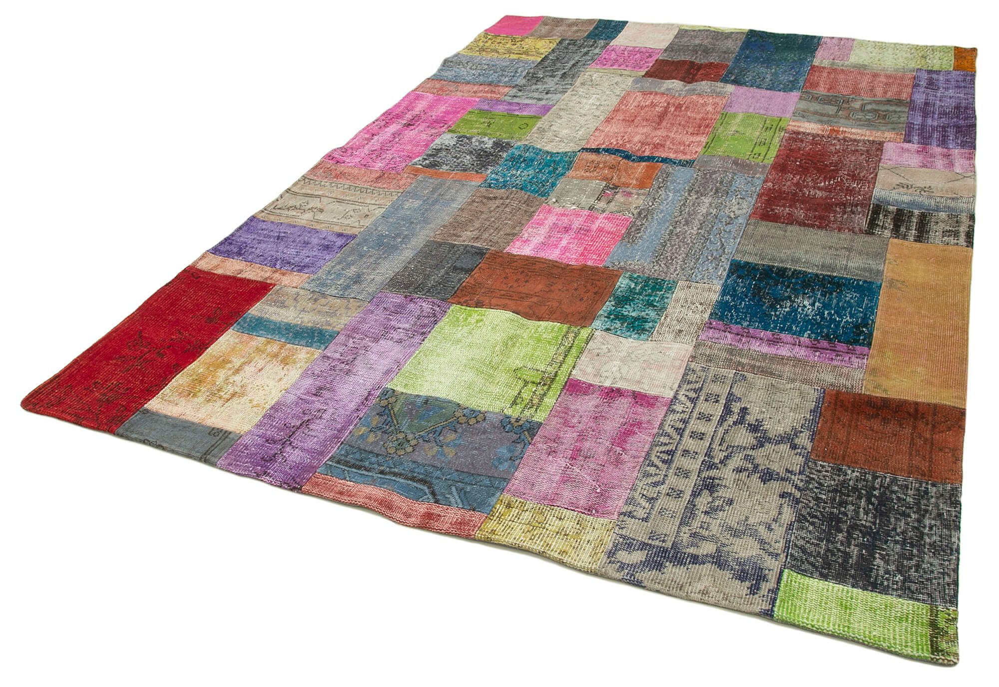 Tapis oriental vintage noué à la main 202 cm x 301 cm