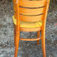 Office chair – Baumann style – Desk – Wood and yellow faux leather