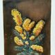 Tableau , Huile signé Mhardonnereau 1968 . Fleurs
