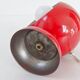Lampe Space Age en tôle laquée rouge dans le goût de Magistretti, 1960