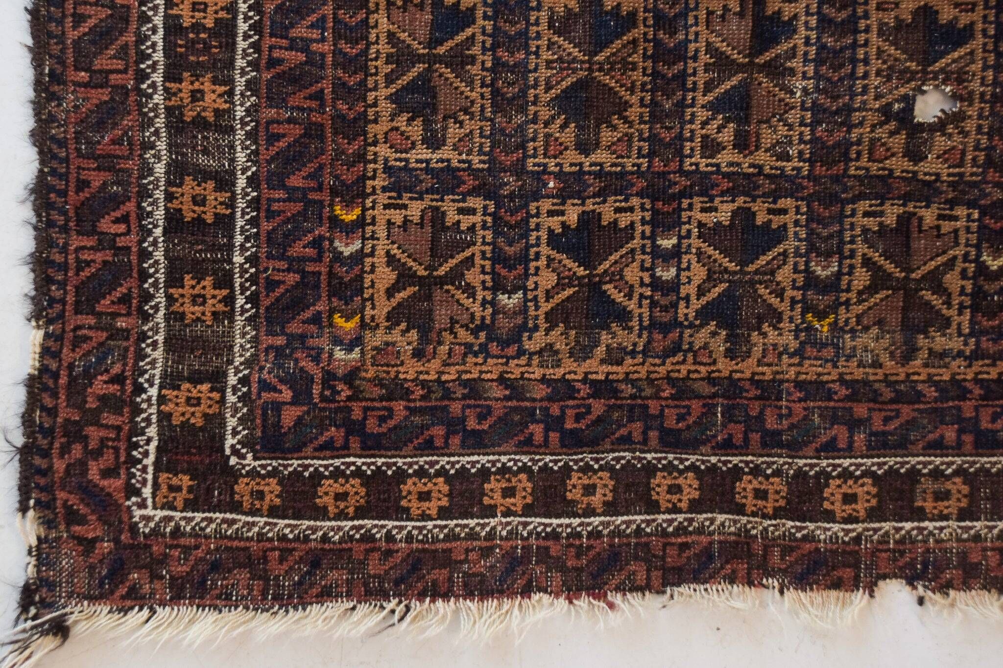Baloutche antique - Tapis de prière tissé à la main