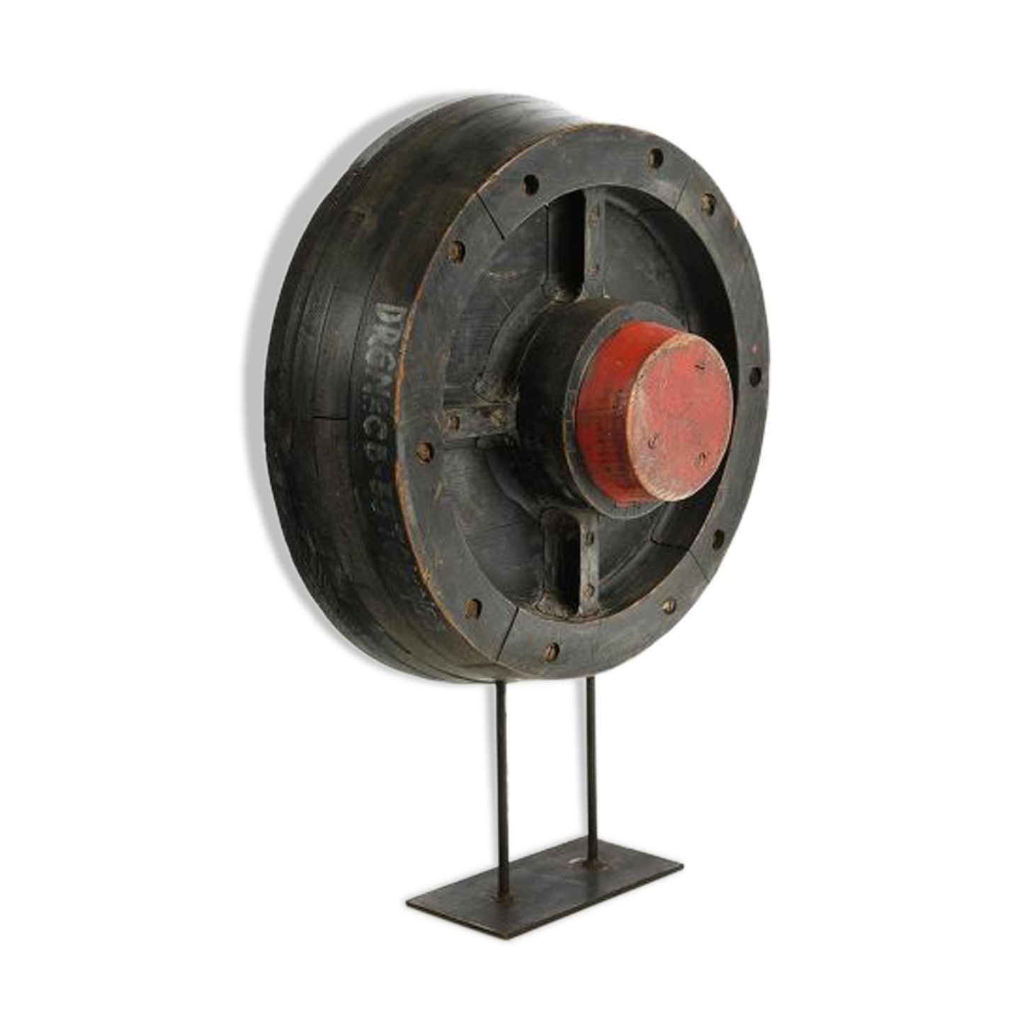 Industrial part mold on its iron stand