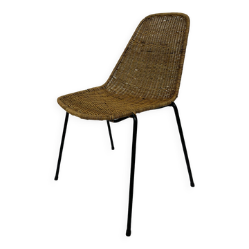 Vintage Rattan Chair Office Chair Gian Franco Legler 1950’S
