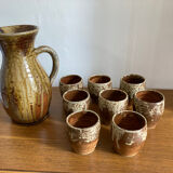 Terracotta and gray orangeade service