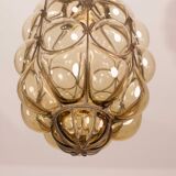 Wonderful Amber Vintage Venetian Lantern, Seguso Murano Glass, Italy, 1950s
