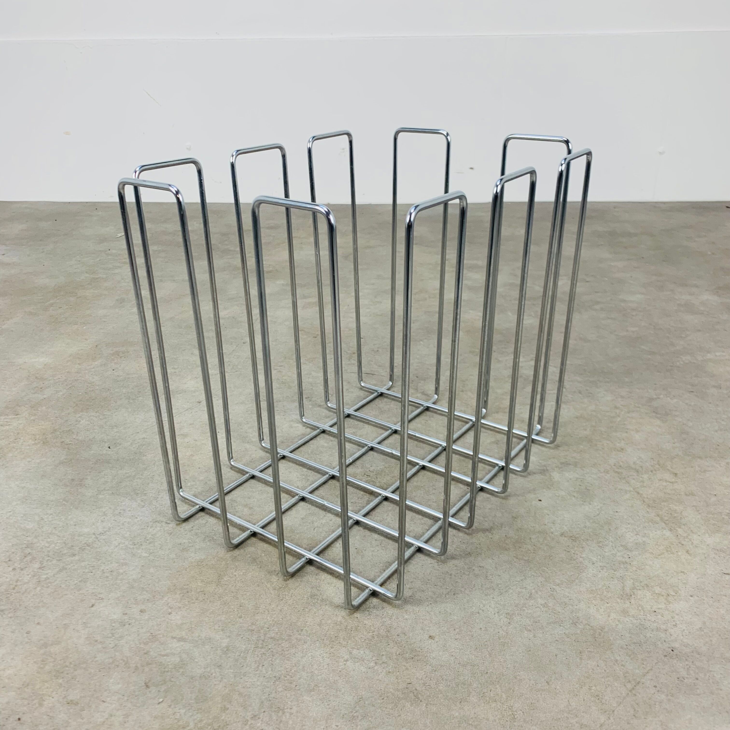 Magazine holder Willi Glaeser chrome 70s