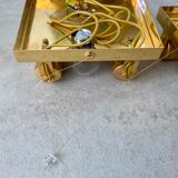 Set of 2 wall lamps gold crystal and brass Palwa Germany 1950