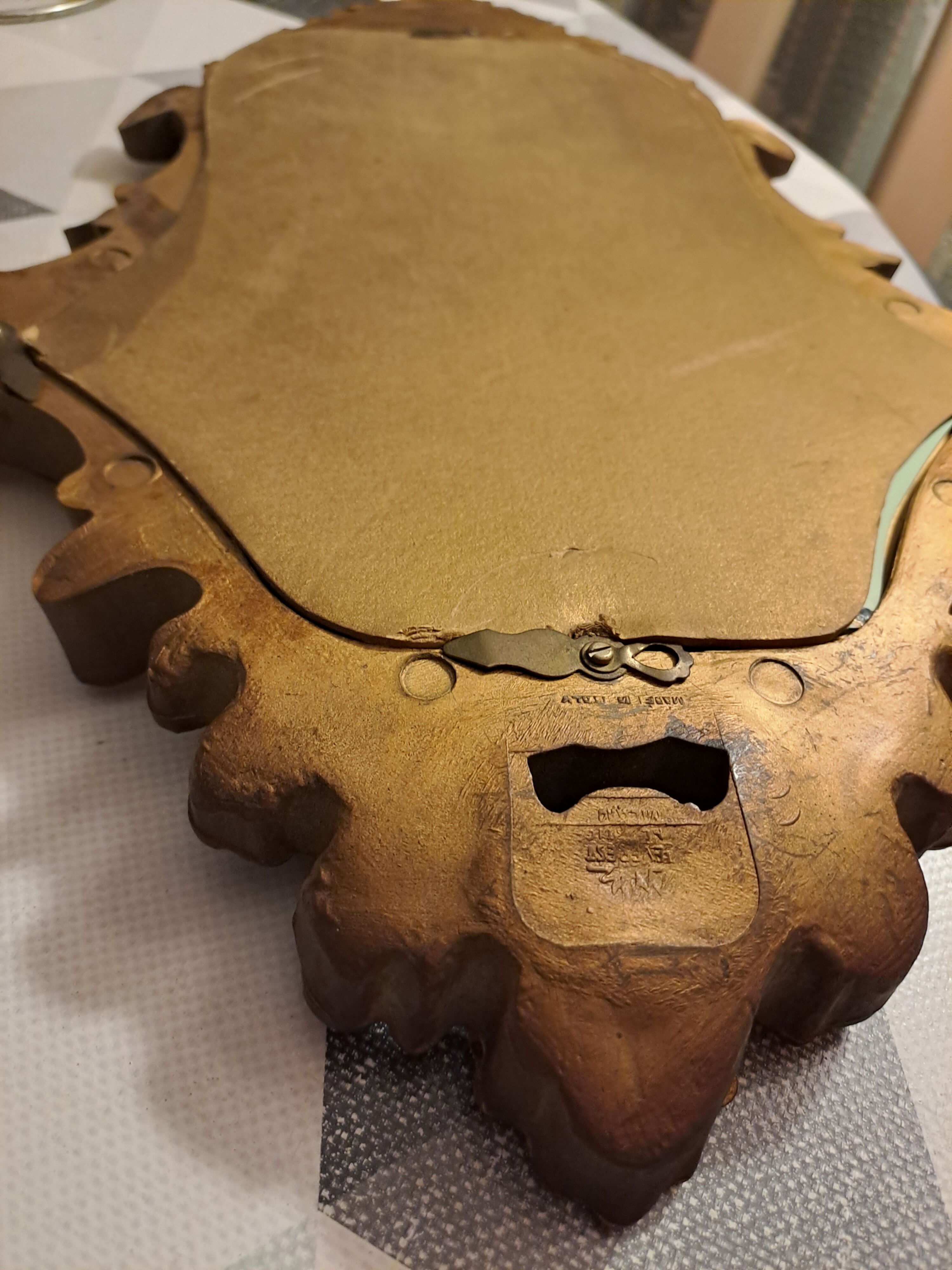 Baroque style mirror gilded wood glass vintage decoration