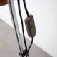 Vintage Hungarian adjustable floor lamp with two orange globe shades, circa 1970.