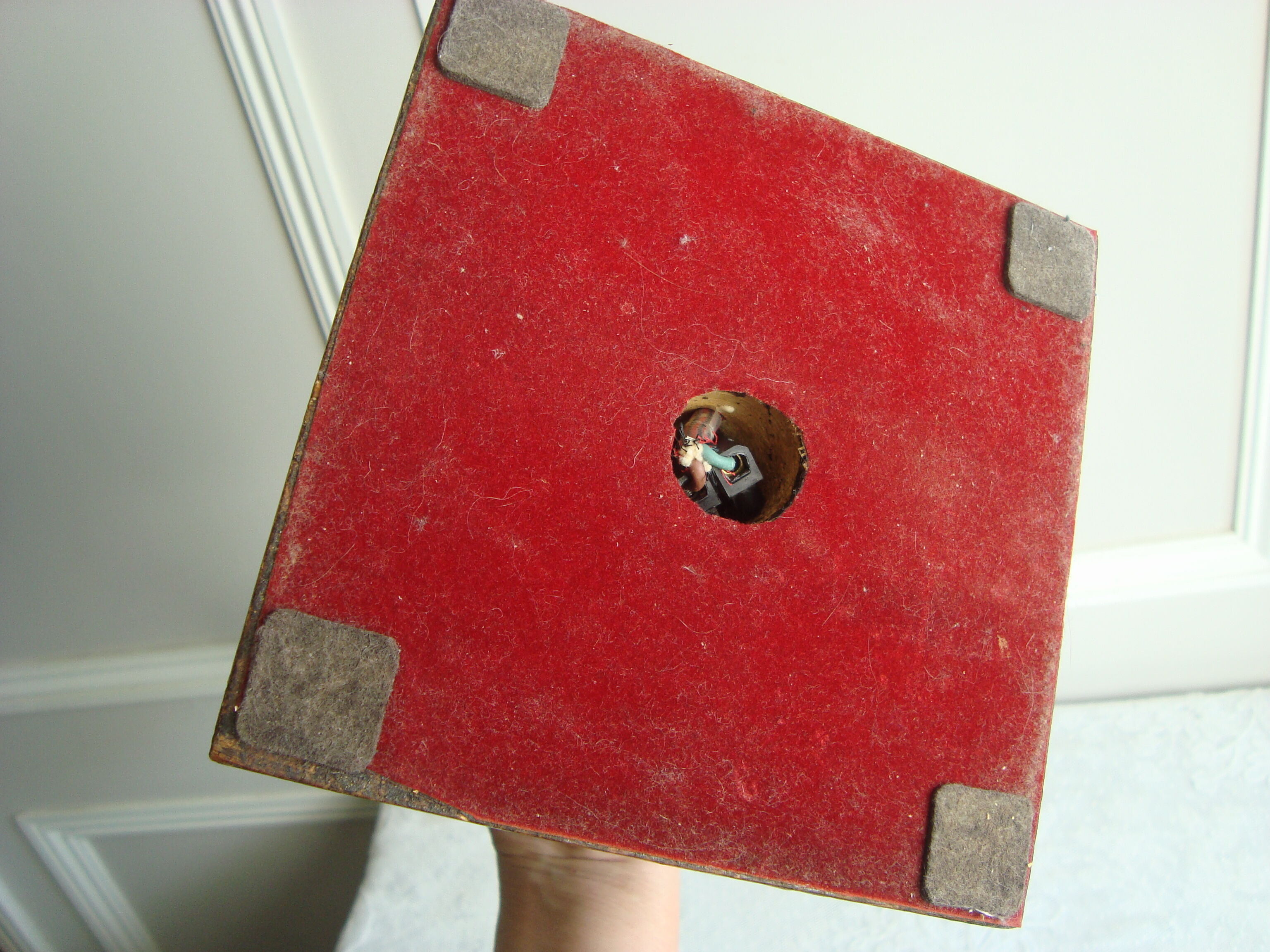 Ancient Venetian lamp in polychrome carved wood