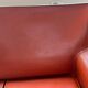 Cognac CAB Cassina 2-seater leather sofa