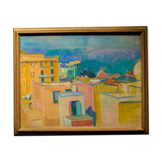 Gisèle Ferrandier . Moroccan Atlas . Marrakech. Majorelle Garden.. Signed